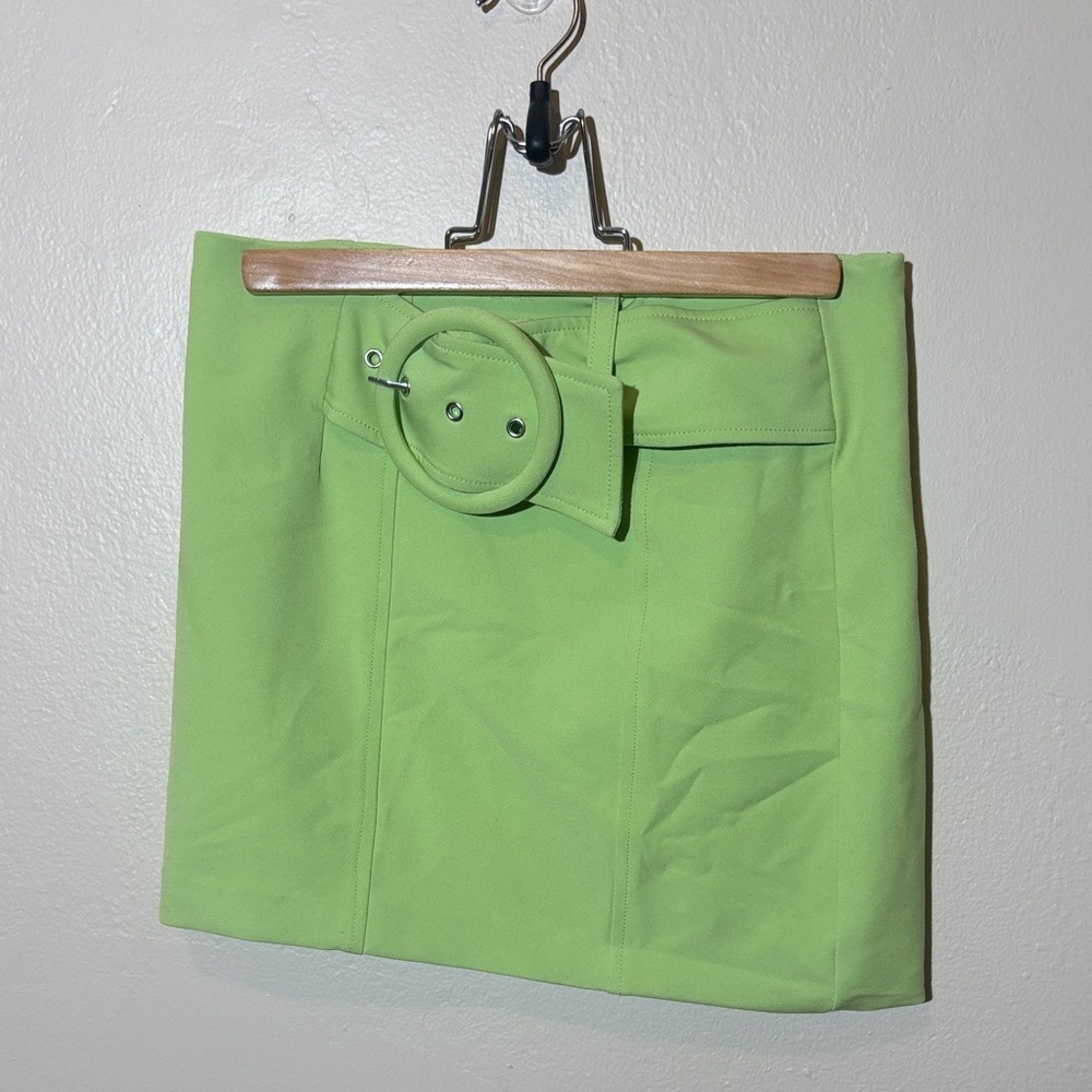Green Belted Women's Skirt